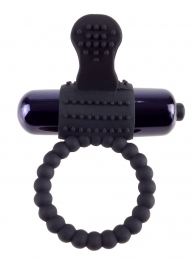 Черное эрекционное виброкольцо Vibrating Silicone Super Ring - Pipedream - в Самаре купить с доставкой