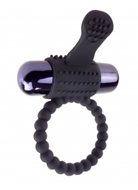 Черное эрекционное виброкольцо Vibrating Silicone Super Ring - Pipedream - в Самаре купить с доставкой