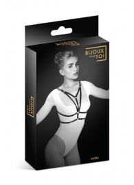 Черная упряжь на грудь Laura - Bijoux Pour Toi - купить с доставкой в Самаре