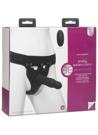 Черный полый вибрострапон Body Extensions BE Aroused - 17,78 см. - Doc Johnson - купить с доставкой в Самаре