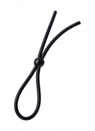 Черное лассо на пенис с одной бусиной - A-toys - в Самаре купить с доставкой