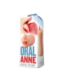 Телесный мастурбатор-ротик с язычком Oral Anne - Blush Novelties - в Самаре купить с доставкой
