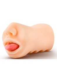 Телесный мастурбатор-ротик с язычком Oral Anne - Blush Novelties - в Самаре купить с доставкой
