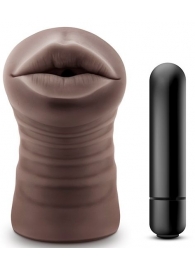 Коричневый мастурбатор-ротик Heather - Blush Novelties - в Самаре купить с доставкой