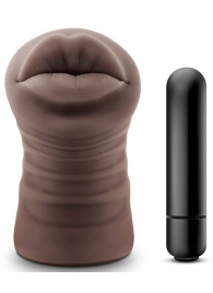 Коричневый мастурбатор-ротик Renee - Blush Novelties - в Самаре купить с доставкой