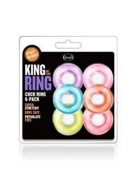 Набор из 6 эрекционных колец King of the Ring - Blush Novelties - в Самаре купить с доставкой