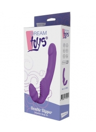 Фиолетовый безремневой вибрострапон DOUBLE DIPPER - Dream Toys - купить с доставкой в Самаре