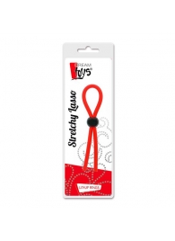 Красное эрекционное лассо с одной бусинкой-утяжкой STRETCHY THICK LASSO - Dream Toys - в Самаре купить с доставкой