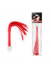 Красная плеть с рукоятью в оплетке - 28 см. - Notabu - купить с доставкой в Самаре
