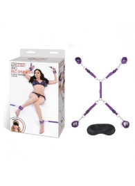 Фиолетовый набор фиксаций на кровати Classic Bedspreader - Lux Fetish - купить с доставкой в Самаре