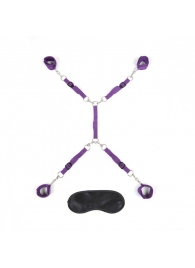 Фиолетовый набор фиксаций на кровати Classic Bedspreader - Lux Fetish - купить с доставкой в Самаре