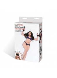Чёрные манжеты для фиксации на кровати Bondage Bed Strap - Lux Fetish - купить с доставкой в Самаре