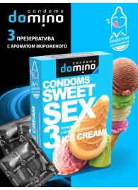 Презервативы для орального секса DOMINO Sweet Sex с ароматом мороженого - 3 шт. - Domino - купить с доставкой в Самаре