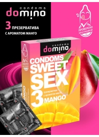 Презервативы для орального секса DOMINO Sweet Sex с ароматом манго - 3 шт. - Domino - купить с доставкой в Самаре