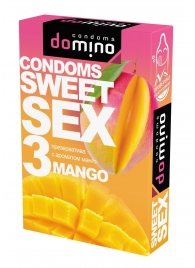 Презервативы для орального секса DOMINO Sweet Sex с ароматом манго - 3 шт. - Domino - купить с доставкой в Самаре