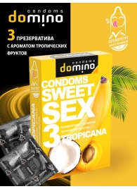 Презервативы для орального секса DOMINO Sweet Sex с ароматом тропических фруктов - 3 шт. - Domino - купить с доставкой в Самаре