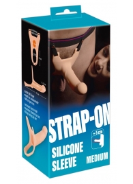 Силиконовый полый страпон на ремнях Silicone Strap-on - 16 см. - Orion - купить с доставкой в Самаре