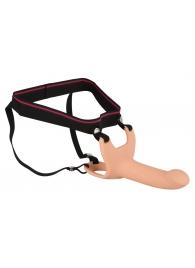 Силиконовый полый страпон на ремнях Silicone Strap-on - 16 см. - Orion - купить с доставкой в Самаре