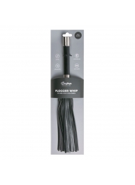 Черная плеть Easytoys Flogger With Metal Grip - 38 см. - Easy toys - купить с доставкой в Самаре