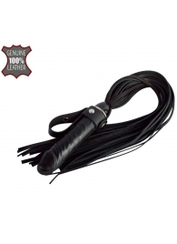 Черная плеть  Ковбой  с ручкой-фаллосом - 55 см. - Sitabella - купить с доставкой в Самаре