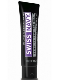 Возбуждающий гель-лубрикант на водной основе Sensual Arousal Lubricant - 10 мл. - Swiss navy - купить с доставкой в Самаре