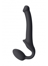 Черный безремневой страпон Silicone Bendable Strap-On S - Strap-on-me - купить с доставкой в Самаре