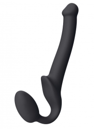 Черный безремневой страпон Silicone Bendable Strap-On S - Strap-on-me - купить с доставкой в Самаре