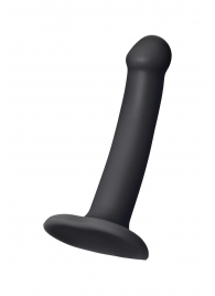 Черный фаллос на присоске Silicone Bendable Dildo S - 17 см. - Strap-on-me - купить с доставкой в Самаре