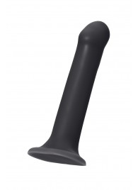 Черный фаллос на присоске Silicone Bendable Dildo L - 19 см. - Strap-on-me - купить с доставкой в Самаре
