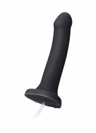 Черный фаллос с имитацией эякуляции Silicon Cum Dildo L - 19,6 см. - Strap-on-me - купить с доставкой в Самаре