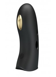 Черная вибронасадка на палец с электростимуляцией Marico - Baile - купить с доставкой в Самаре