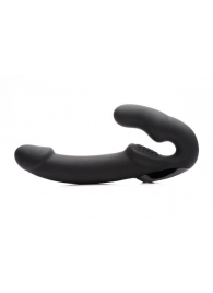 Черный безремневой страпон Urge Silicone Strap On с пультом ДУ - 24 см. - XR Brands - купить с доставкой в Самаре