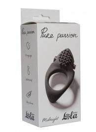 Черное эрекционное виброкольцо Pure Passion Midnight - Lola Games - в Самаре купить с доставкой