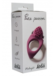 Бордовое эрекционное виброкольцо Pure Passion Midnight - Lola Games - в Самаре купить с доставкой