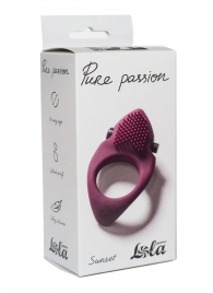 Бордовое эрекционное виброкольцо Pure Passion Sunset - Lola Games - в Самаре купить с доставкой