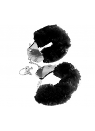Металлические наручники Furry Love Cuffs с черным мехом - Pipedream - купить с доставкой в Самаре