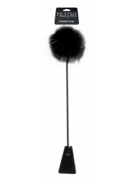 Черный стек Feather Crop с пуховкой на конце - 53,3 см. - Pipedream - купить с доставкой в Самаре