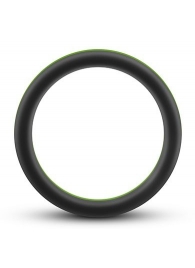 Черно-зеленое эрекционное кольцо Silicone Go Pro Cock Ring - Blush Novelties - в Самаре купить с доставкой