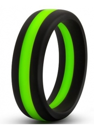 Черно-зеленое эрекционное кольцо Silicone Go Pro Cock Ring - Blush Novelties - в Самаре купить с доставкой