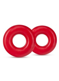 Набор из 2 красных эрекционных колец DONUT RINGS OVERSIZED - Blush Novelties - в Самаре купить с доставкой