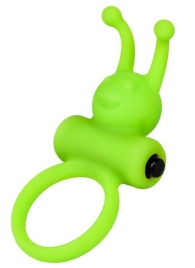 Зеленое эрекционное виброкольцо на пенис Cock Ring - A-toys - в Самаре купить с доставкой