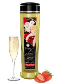 Массажное масло с ароматом клубники и шампанского Romance - 240 мл. - Shunga - купить с доставкой в Самаре