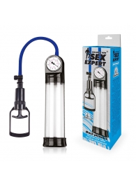 Прозрачная вакуумная помпа Sex Expert с манометром - Sex Expert - в Самаре купить с доставкой