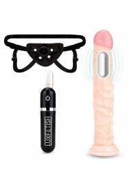 Регулируемые трусики с вибрирующей насадкой - 21 см. - Lux Fetish - купить с доставкой в Самаре