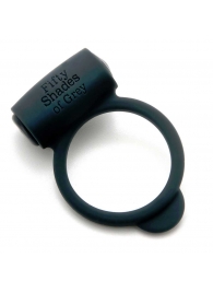 Темно-серое эрекционное кольцо Vibrating Love Ring с вибрацией - Fifty Shades of Grey - в Самаре купить с доставкой
