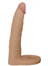 Телесная насадка-фаллоимитатор для двойного проникновения - 17 см. - Lovetoy - купить с доставкой в Самаре