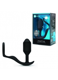 Черное эрекционное кольцо с анальным плагом Snug   Tug - b-Vibe - в Самаре купить с доставкой