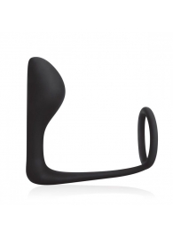 Стимулятор простаты с фиксацией эрекционным кольцом Prostate Gear - BlueLine - в Самаре купить с доставкой