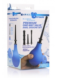 Анальный душ с 3 насадками Premium One-way Valve Anal Douche Set - XR Brands - купить с доставкой в Самаре