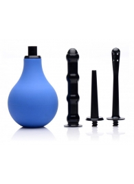 Анальный душ с 3 насадками Premium One-way Valve Anal Douche Set - XR Brands - купить с доставкой в Самаре